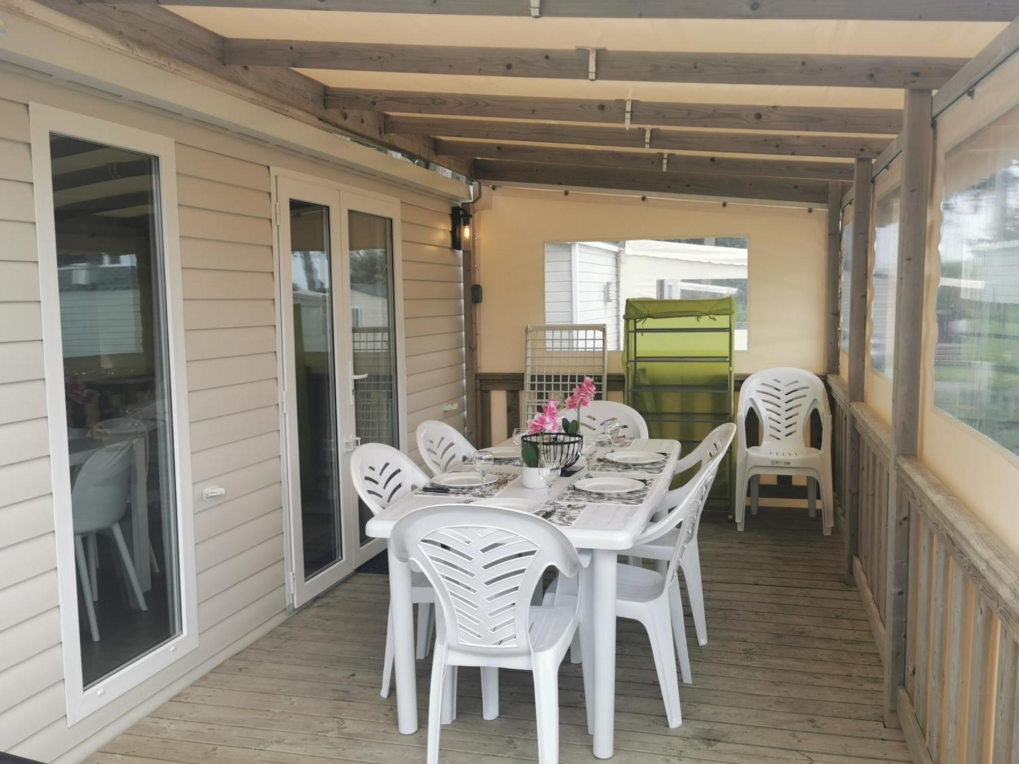 Mobilhome Vue Ocean La Costa Breizha Quiberon Buitenkant foto
